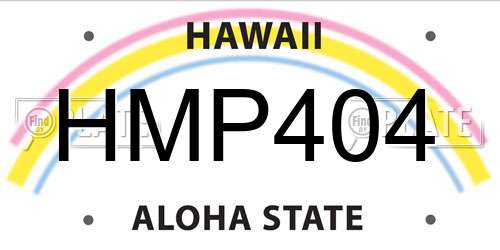 HMP404 Hawaii License Plate