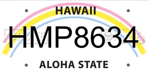 HMP8634 Hawaii License Plate