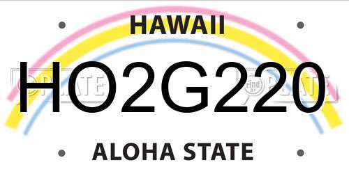 HO2G220 Hawaii License Plate