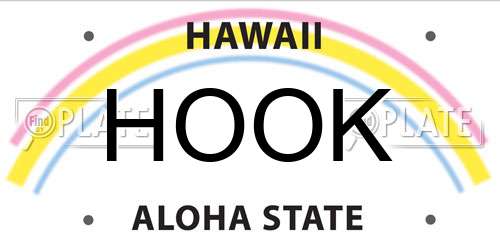 HOOK Hawaii License Plate