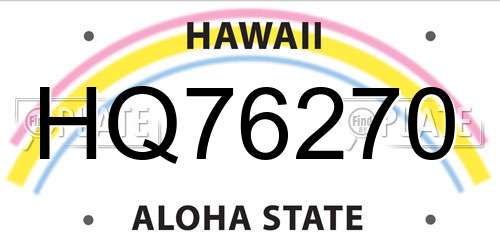 HQ76270 Hawaii License Plate