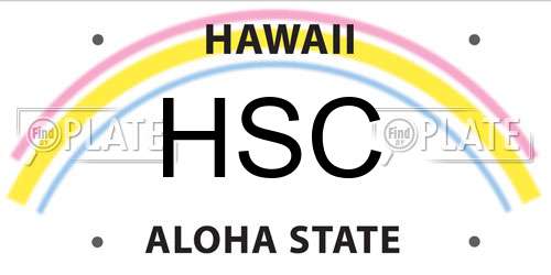 HSC Hawaii License Plate