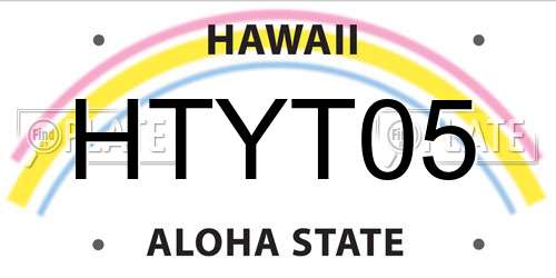 HTYT05 Hawaii License Plate