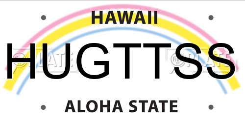 HUGTTSS Hawaii License Plate