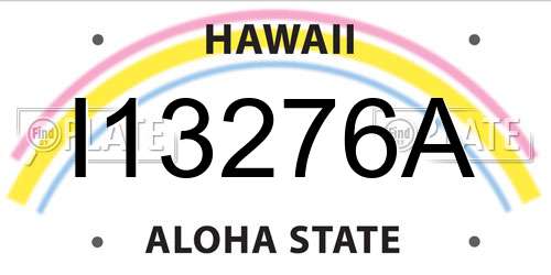 I13276A Hawaii License Plate