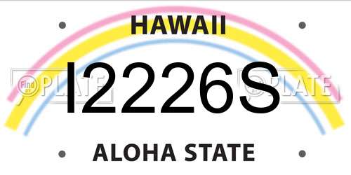 I2226S Hawaii License Plate