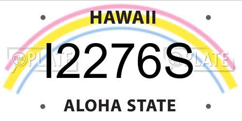 I2276S Hawaii License Plate