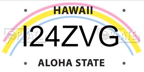 I24ZVG Hawaii License Plate