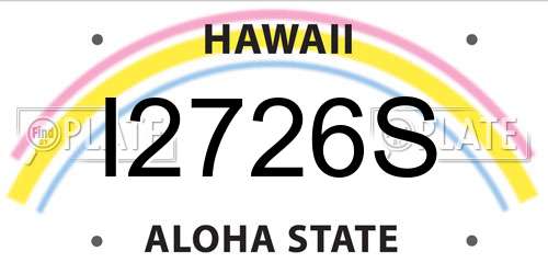 I2726S Hawaii License Plate