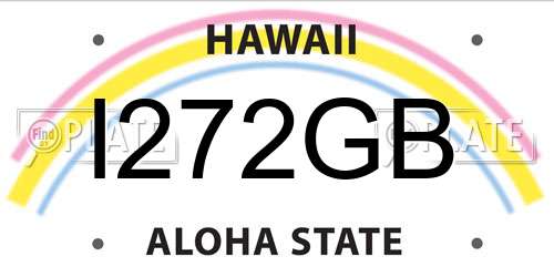 I272GB Hawaii License Plate