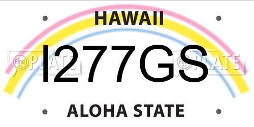 I277GS Hawaii License Plate