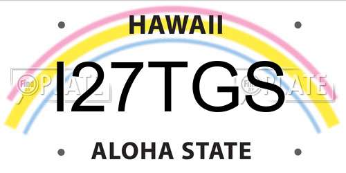 I27TGS Hawaii License Plate