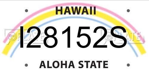 I28152S Hawaii License Plate