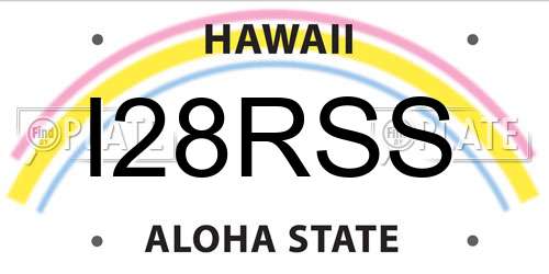 I28RSS Hawaii License Plate