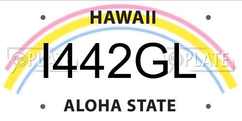 I442GL Hawaii License Plate