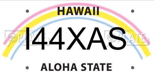 I44XAS Hawaii License Plate
