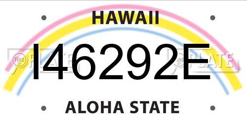 I46292E Hawaii License Plate