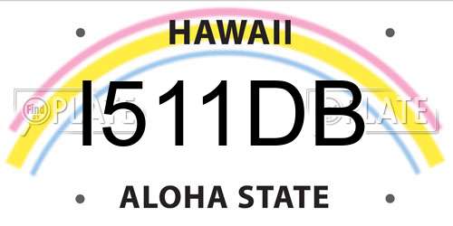 I511DB Hawaii License Plate