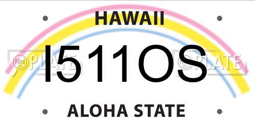 I511OS Hawaii License Plate