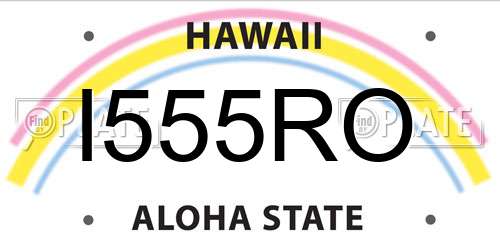 I555RO Hawaii License Plate
