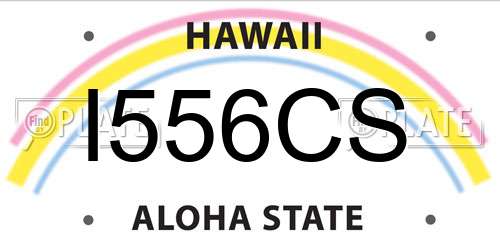 I556CS Hawaii License Plate