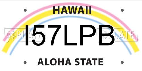 I57LPB Hawaii License Plate