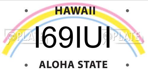 I69IUI Hawaii License Plate