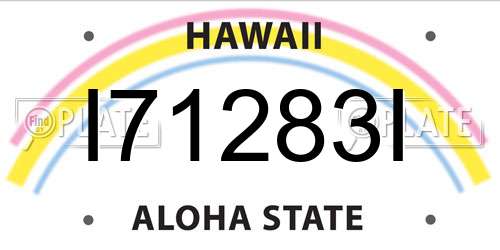 I71283I Hawaii License Plate