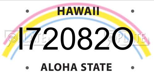 I72082O Hawaii License Plate