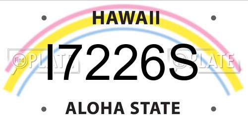 I7226S Hawaii License Plate