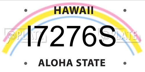 I7276S Hawaii License Plate