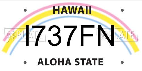 I737FN Hawaii License Plate
