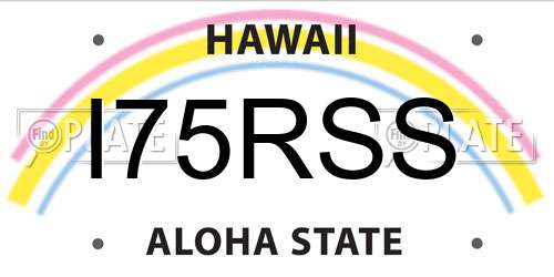 I75RSS Hawaii License Plate