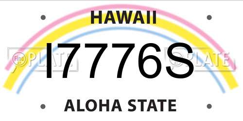 I7776S Hawaii License Plate