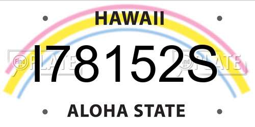 I78152S Hawaii License Plate