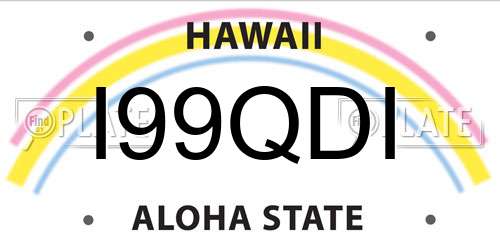 I99QDI Hawaii License Plate