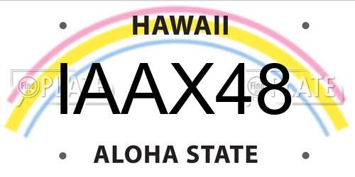 IAAX48 Hawaii License Plate