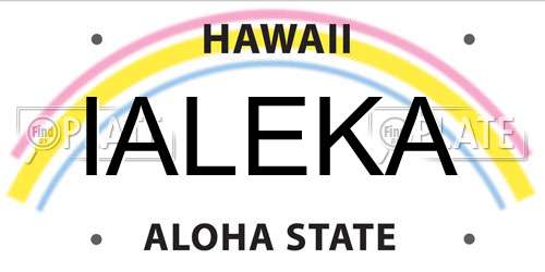 IALEKA Hawaii License Plate