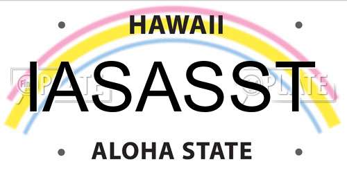 IASASST Hawaii License Plate