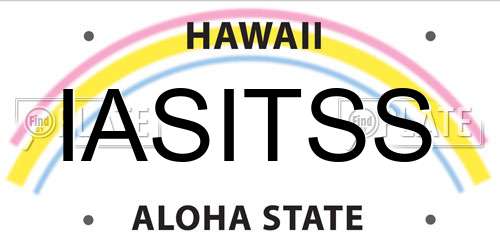 IASITSS Hawaii License Plate