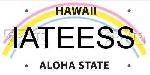IATEESS Hawaii License Plate