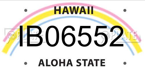 IB06552 Hawaii License Plate