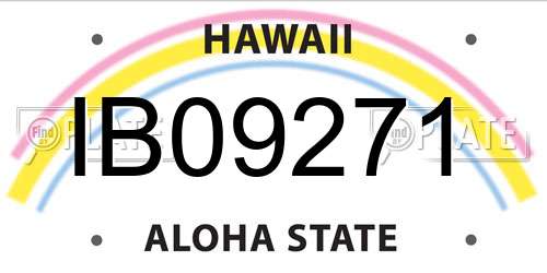 IB09271 Hawaii License Plate