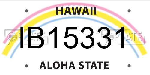 IB15331 Hawaii License Plate