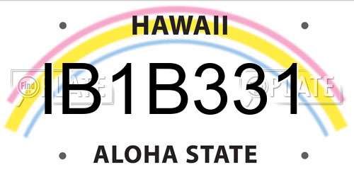 IB1B331 Hawaii License Plate