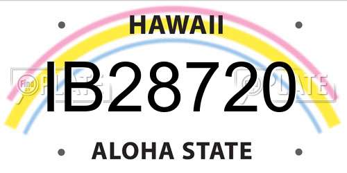 IB28720 Hawaii License Plate