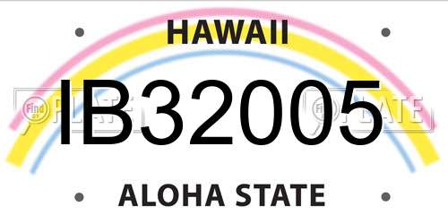 IB32005 Hawaii License Plate