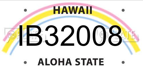 IB32008 Hawaii License Plate