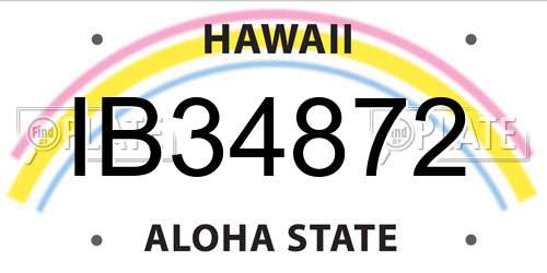 IB34872 Hawaii License Plate