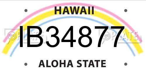 IB34877 Hawaii License Plate